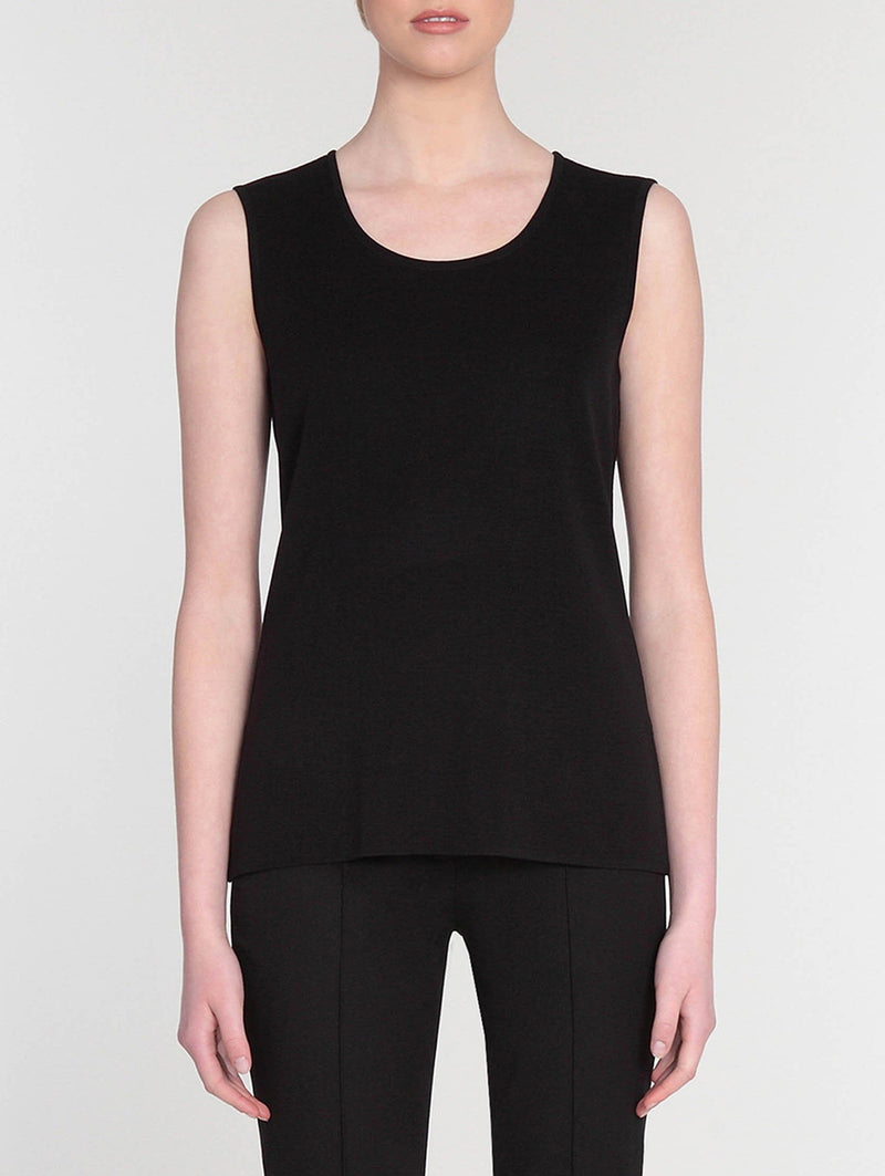 Black 25" Scoop Neck Tank