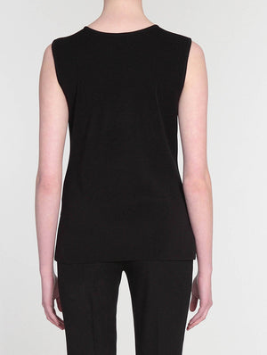 Black 25" Scoop Neck Tank